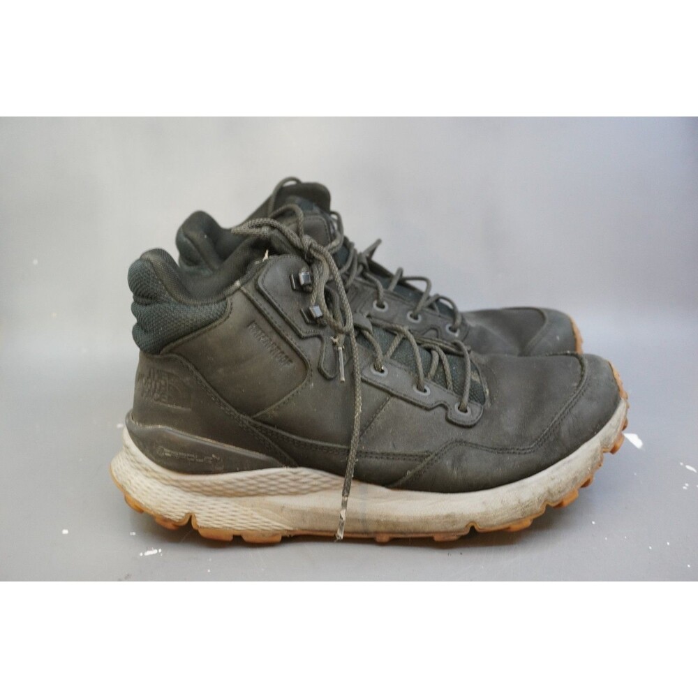 The North Face Vals II Mid Leather Waterproof Boots Mens Sz 9 Black NF0A819J